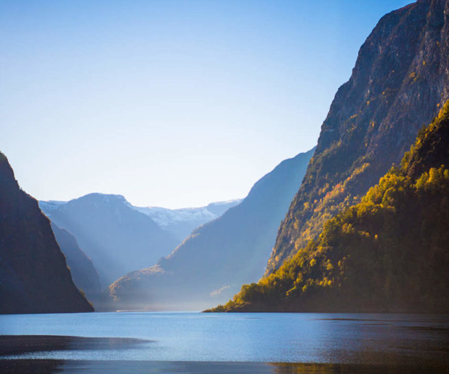 Flam fjord Noorwegen
