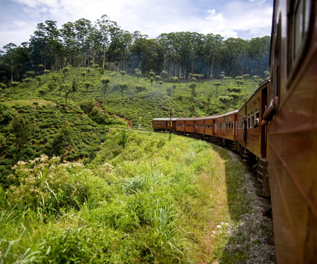 Trein van Ella naar Nuwara Eliya, binnenland Sri Lanka