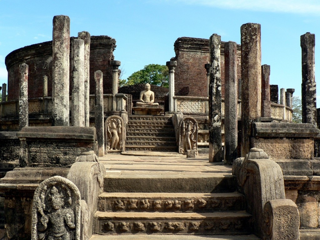Vatadage in Polonnaruwa te Sri Lanka Oude ruines in Polonnaruwa, Sri Lanka
