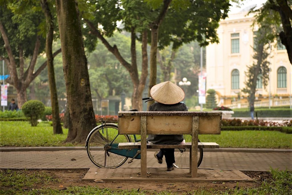 Rust in het park in Hanoi Rust in het park in Hanoi