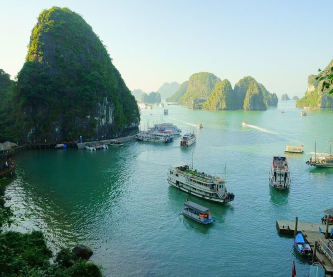 Halong Bay in Noord-Vietnam