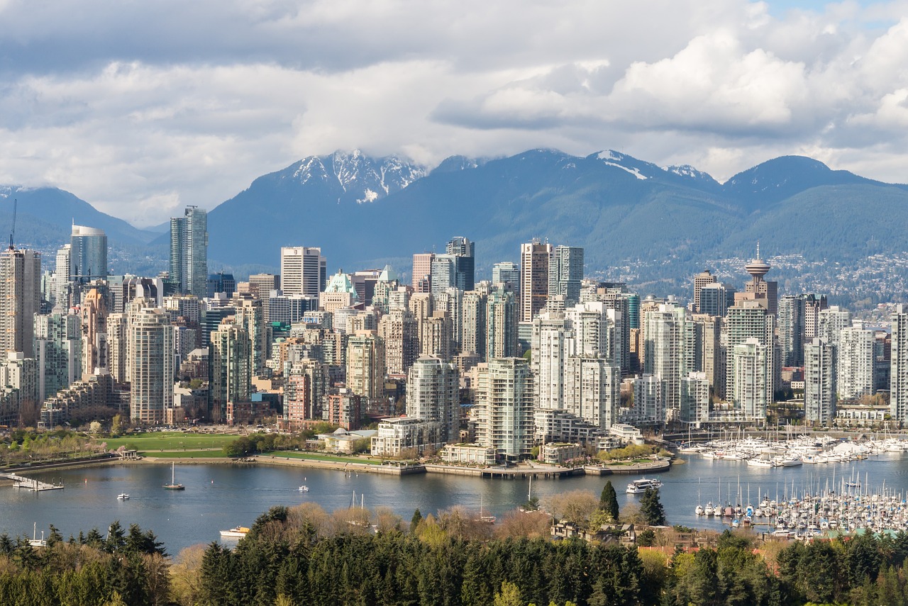 Vancouver Canada - skyline met Stanley Park