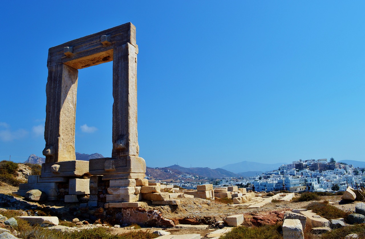 Naxos - Portara poort Naxos - Portara poort