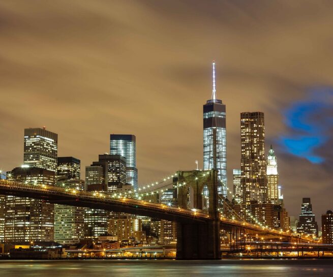 Skyline New York City sunset reis new york